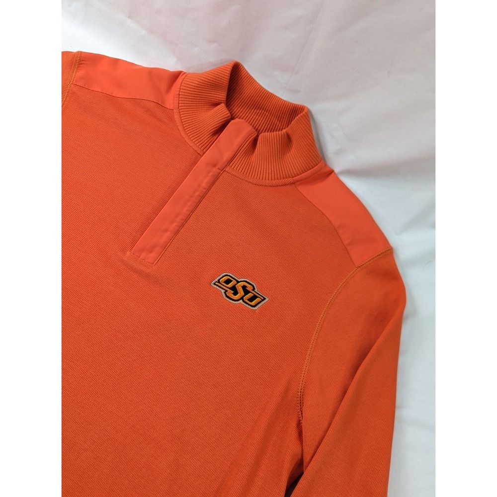 Oklahoma State Cowboys Dress Up Sweater Men's Medium‎ Orange 1/4 Quarter Zip